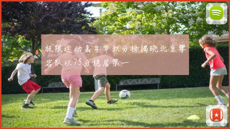 极限运动嘉年华积分榜揭晓北京攀岩队以75分稳居第一